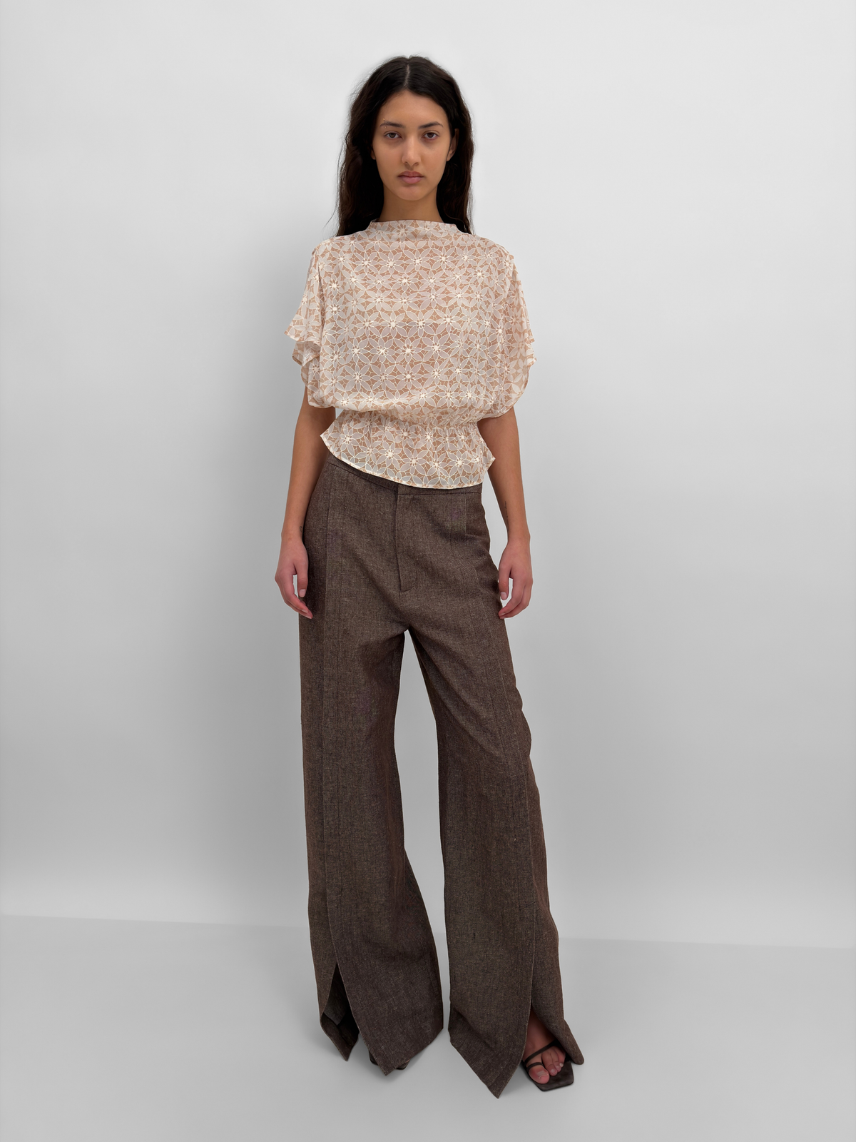 The Arya printed lace top