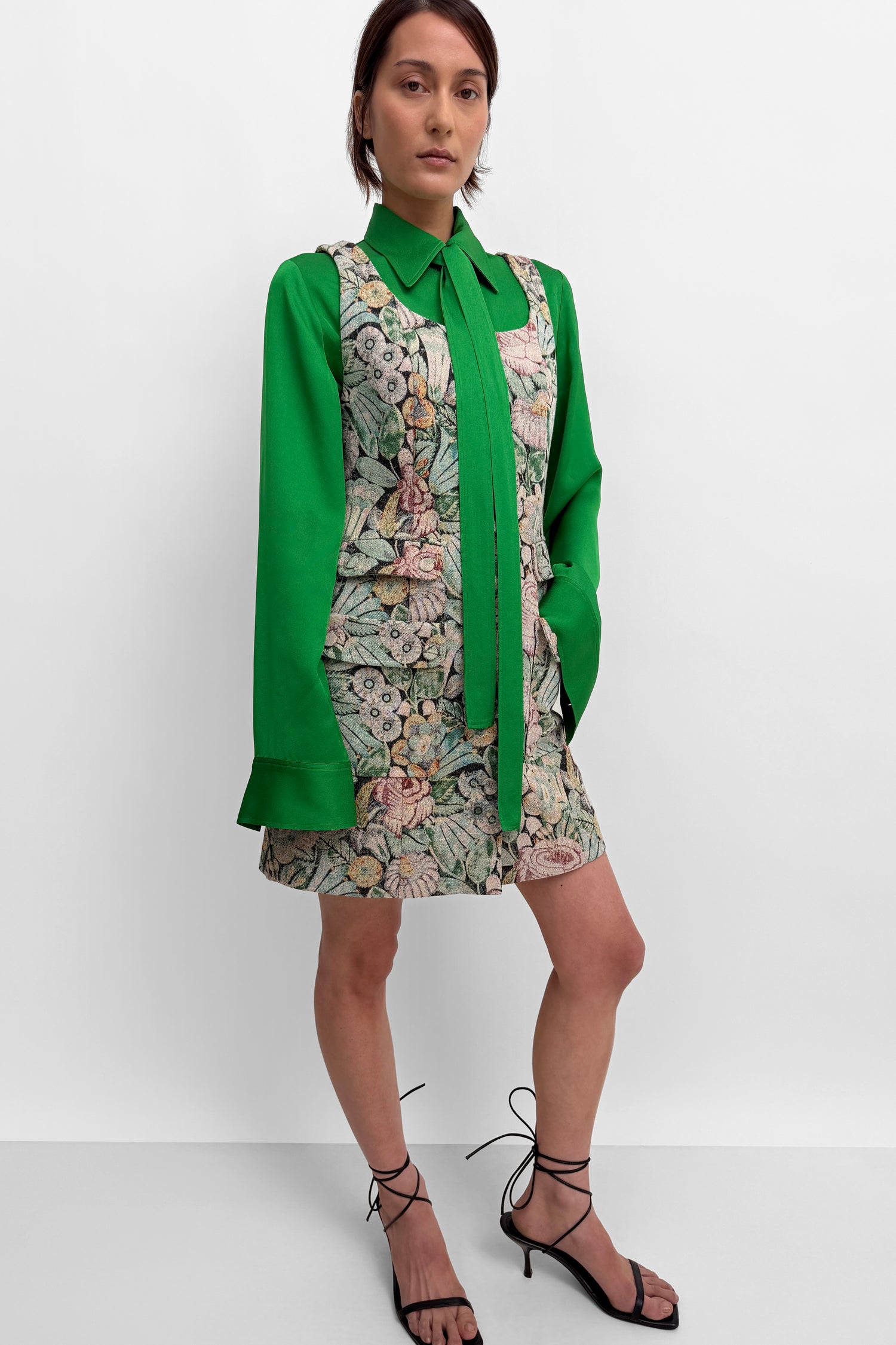 The Nana jacquard vest minidress