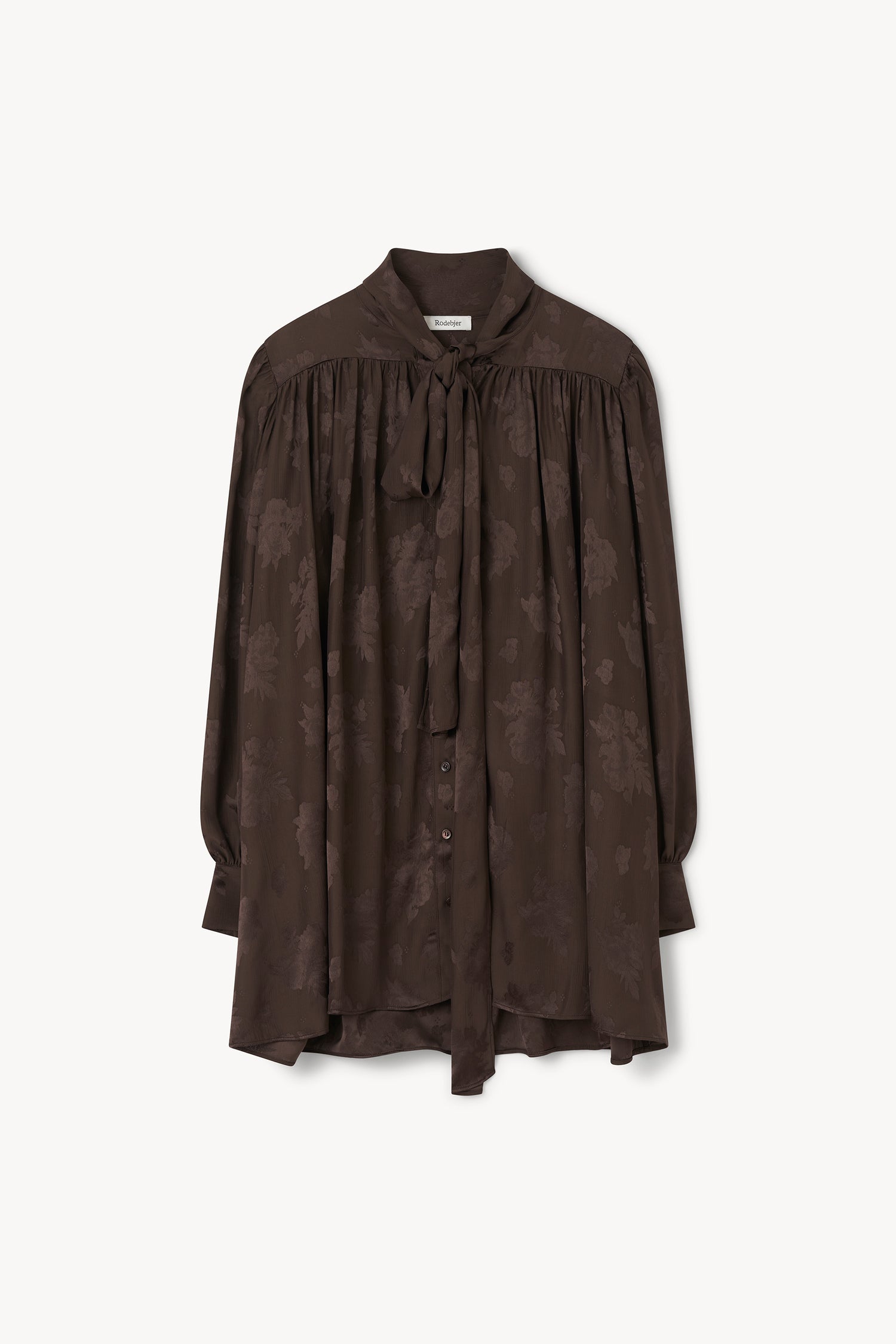 The Nayou monochrome jaqcuard mini bow tie dress