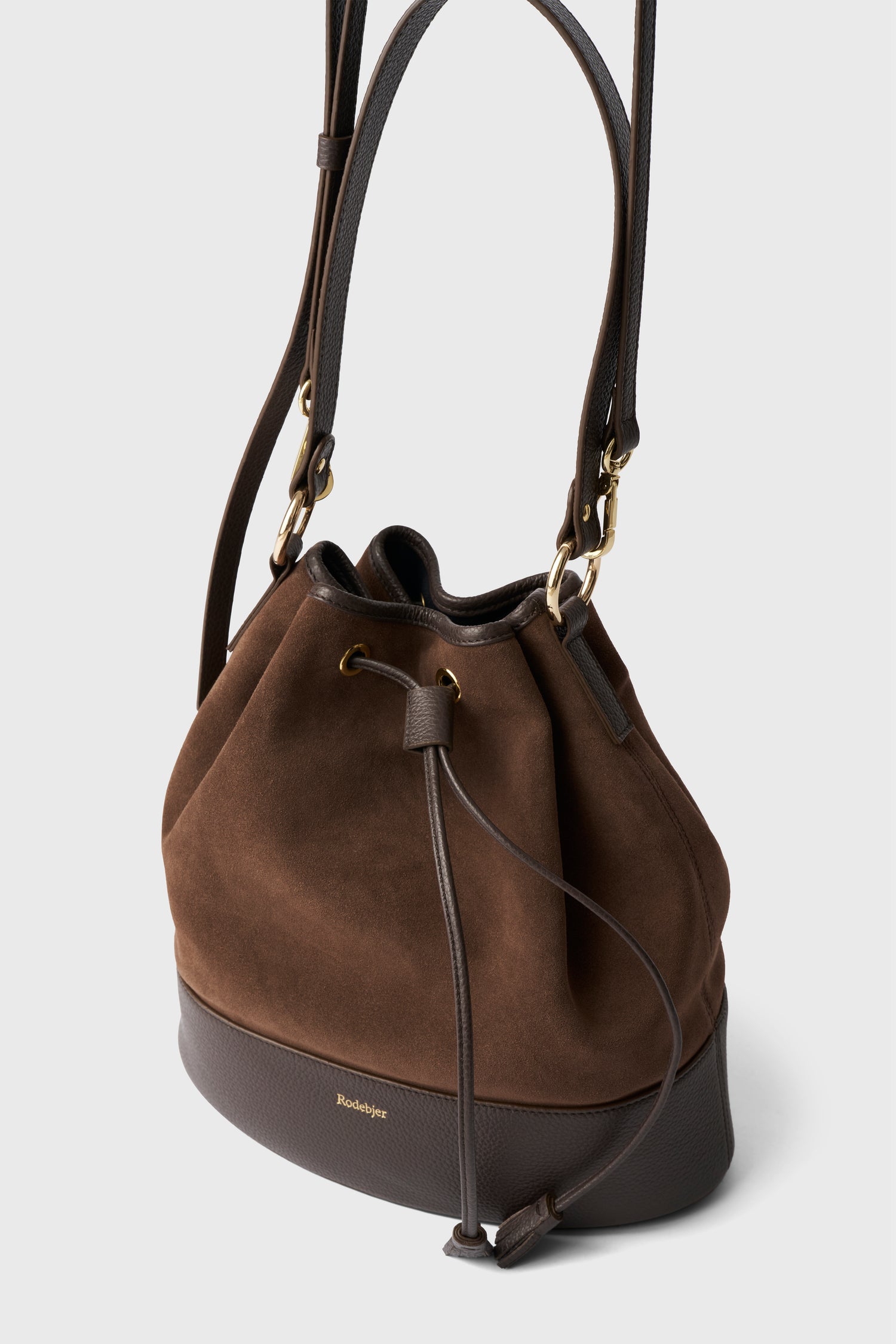 The Shell suede bucket bag
