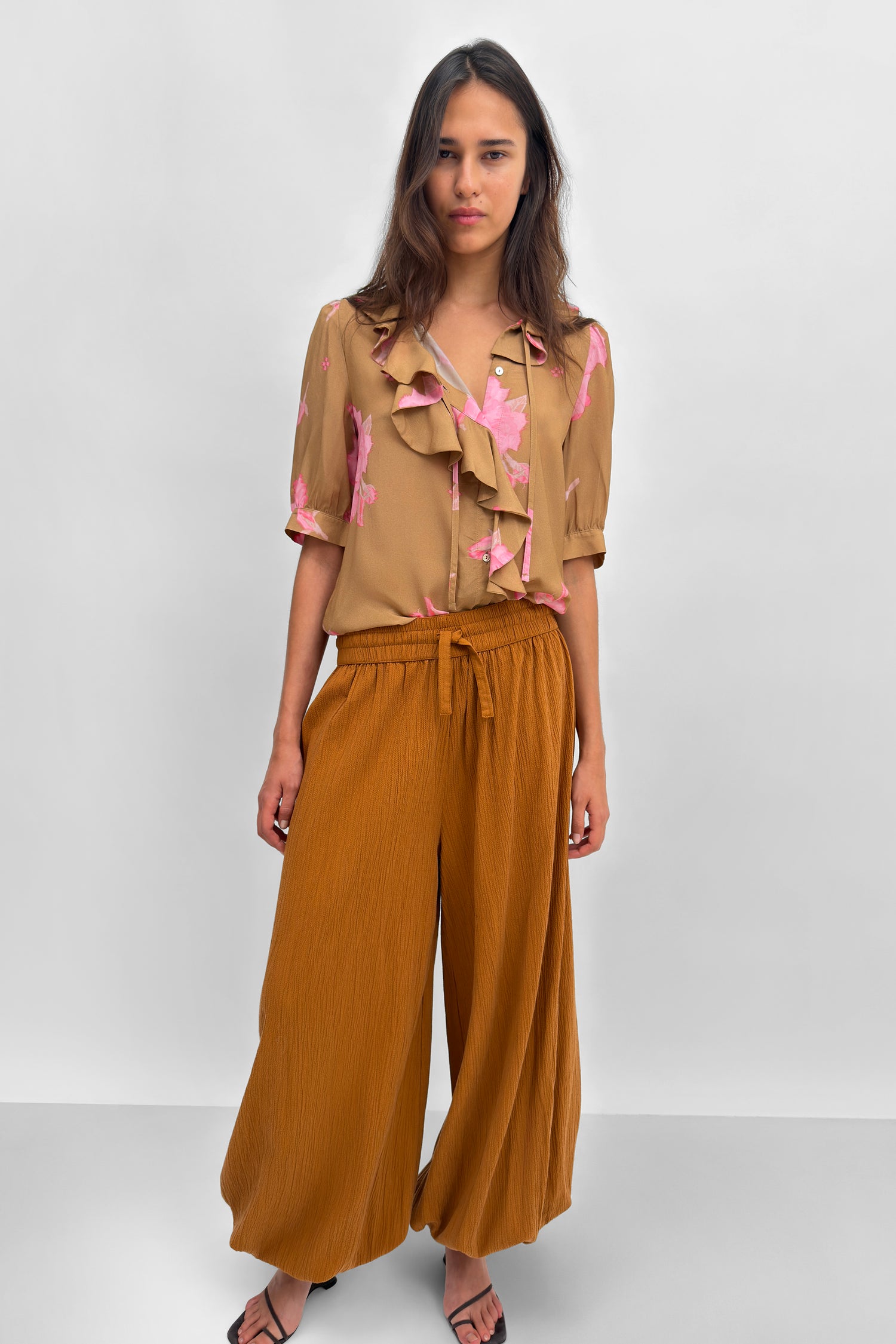 The Xilla flounce blouse
