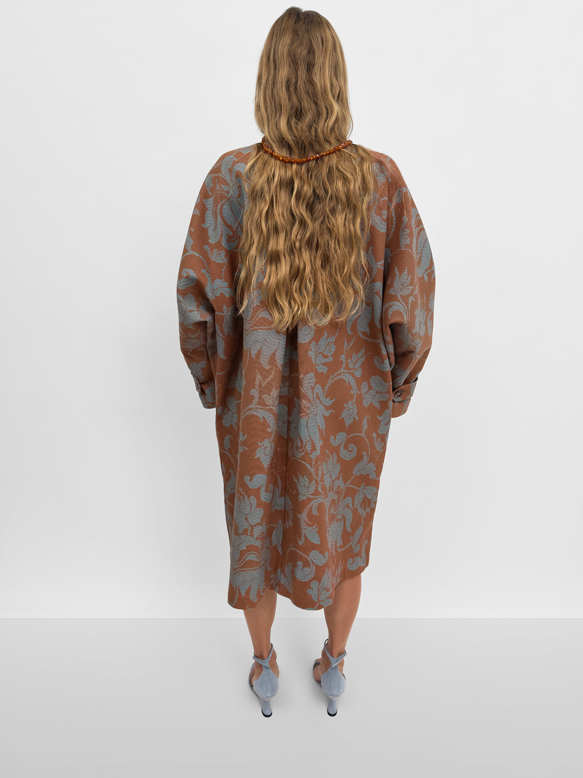 The Melbourne jacquard cocoon coat