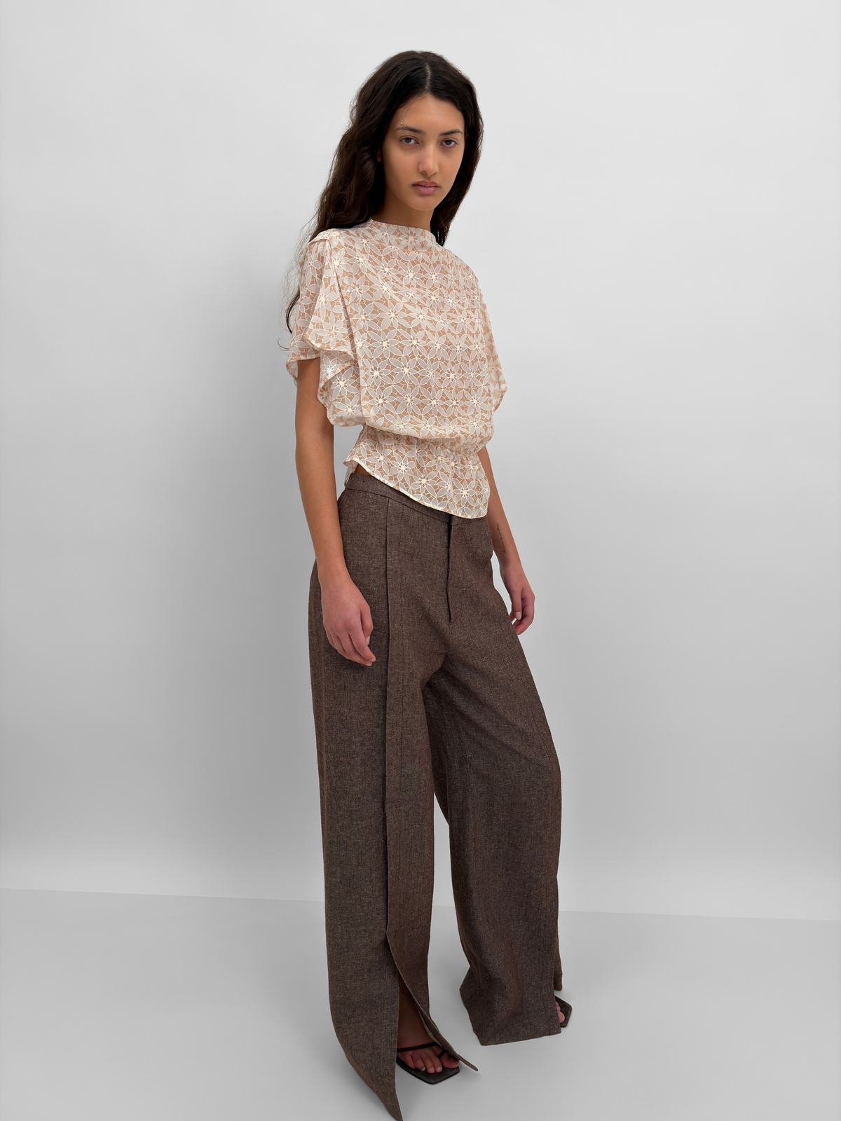 The Arya printed lace top