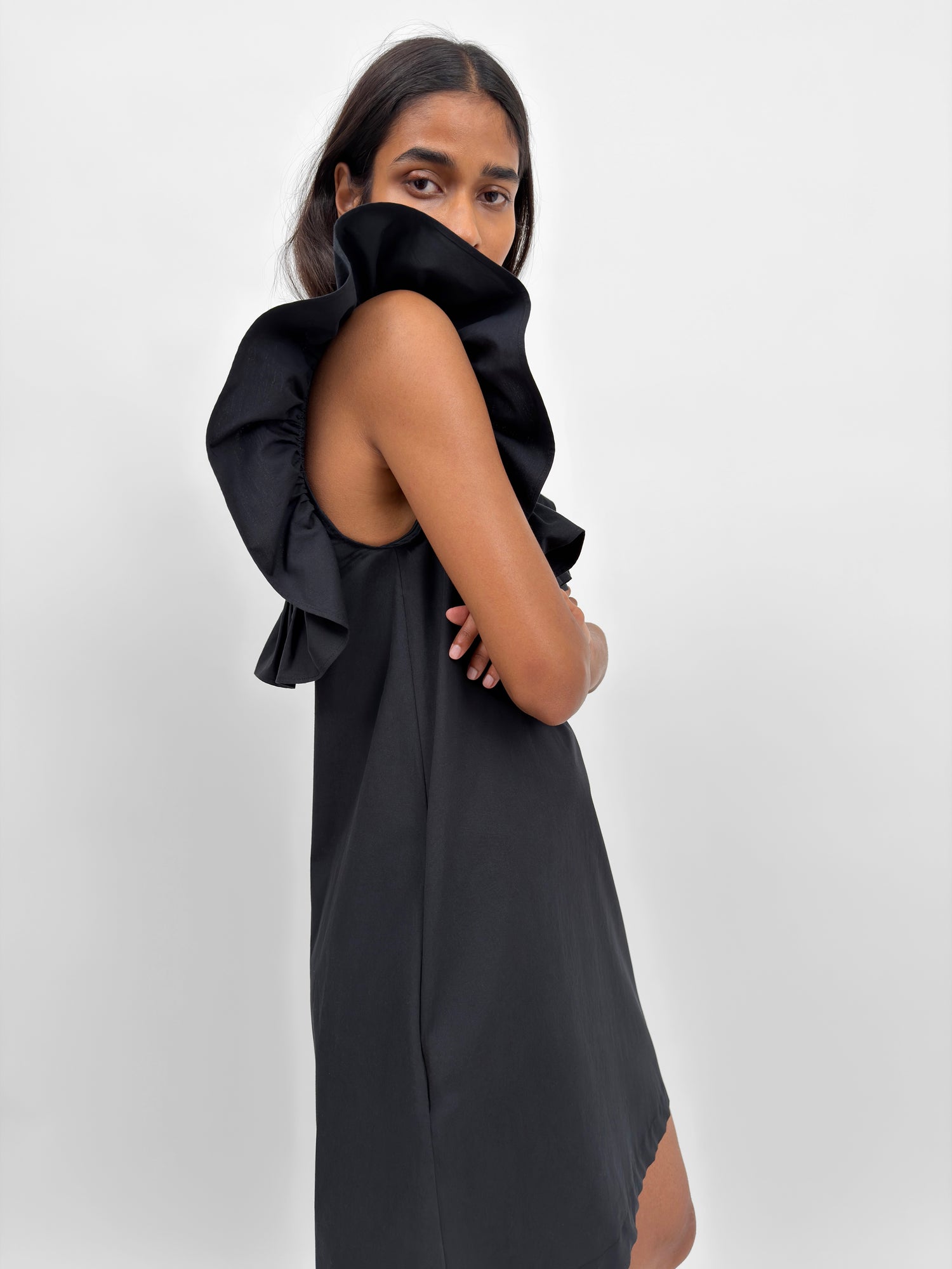 The Eda frill-trimmed mini-dress