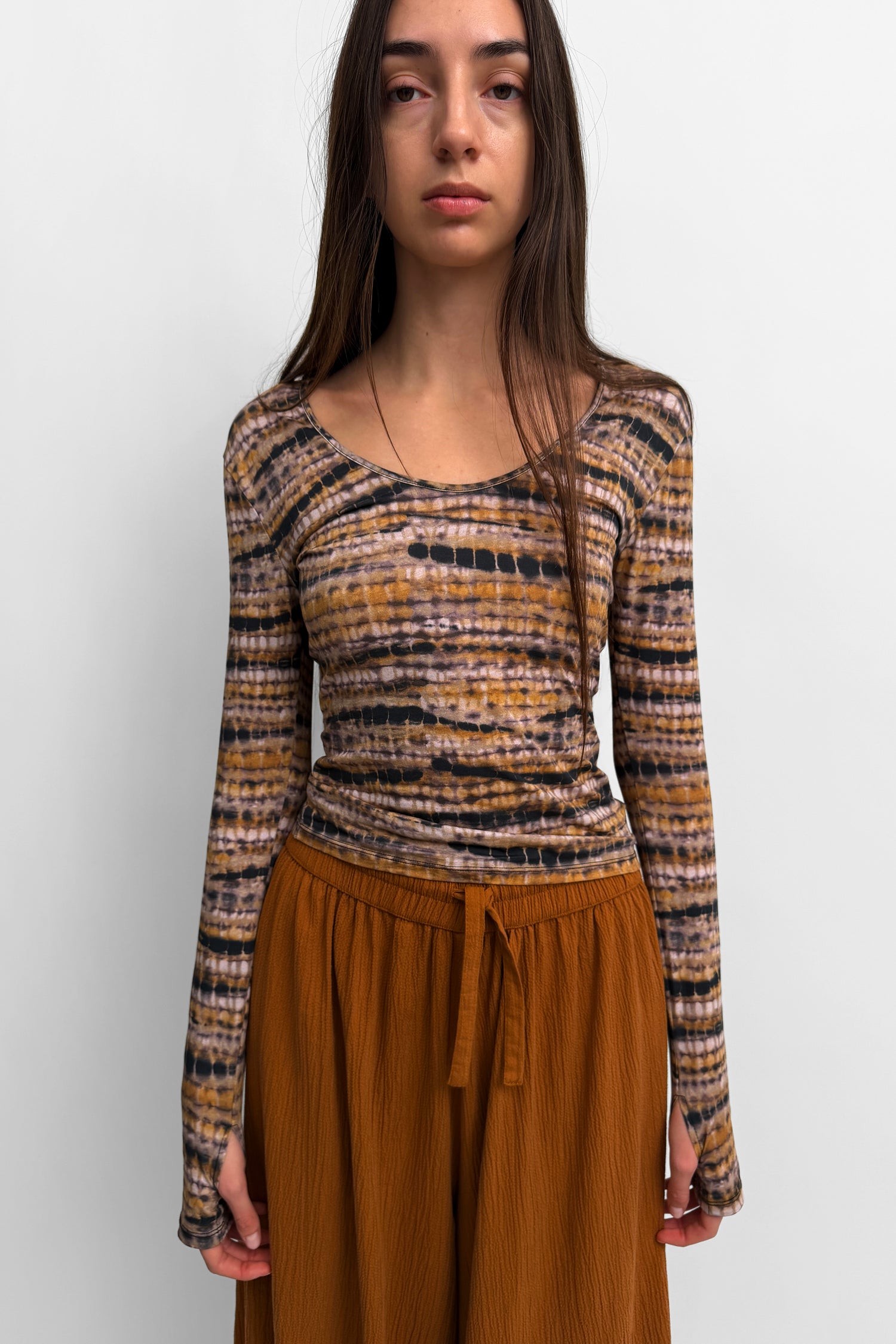 The Hutton scoop neck jersey dance top