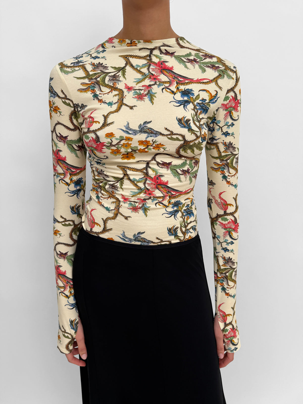 The Karlai long sleeve dance top in Trailing